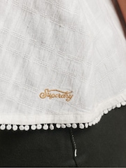 Светло-бежевый - топ на бретелях с халтером Superdry Vintage - Изображение 6 из 7