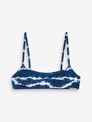 Superdry Tie Dye Navy Code Bikini Top - Image 6 of 6