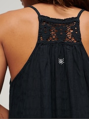 Superdry Eclipse Navy Vintage Long Halter Cami Dress - Image 5 of 7