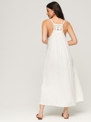Superdry Ecru Vintage Long Halter Cami Dress - Image 2 of 6
