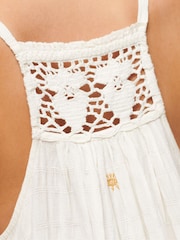 Superdry Ecru Vintage Long Halter Cami Dress - Image 5 of 6