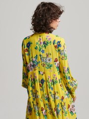 Superdry Bright Pop Floral Yellow Studios Off Duty Mini Dress - Image 3 of 7