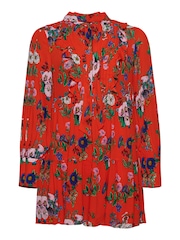 Superdry Bright Pop Floral Flame Red Studios Off Duty Mini Dress - Image 6 of 6