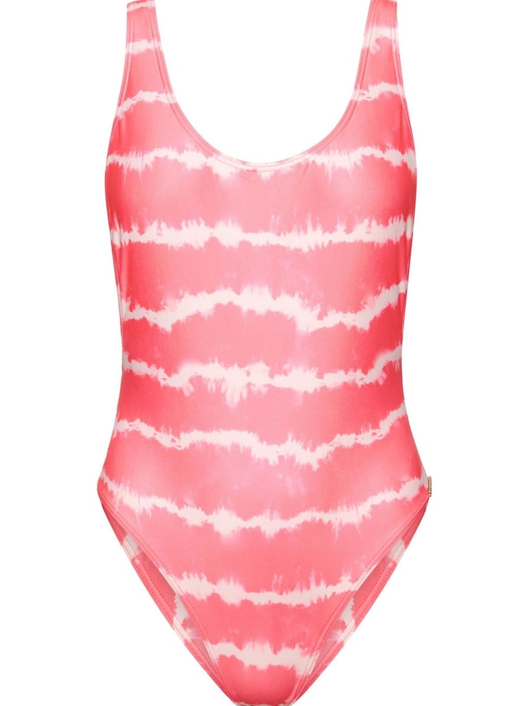 Superdry Tie Dye Pink Code Swimsuit - Image 1 of 1