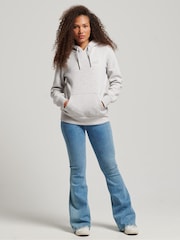 Superdry Grey Vintage Logo Embroidered Hoodie - Image 3 of 6