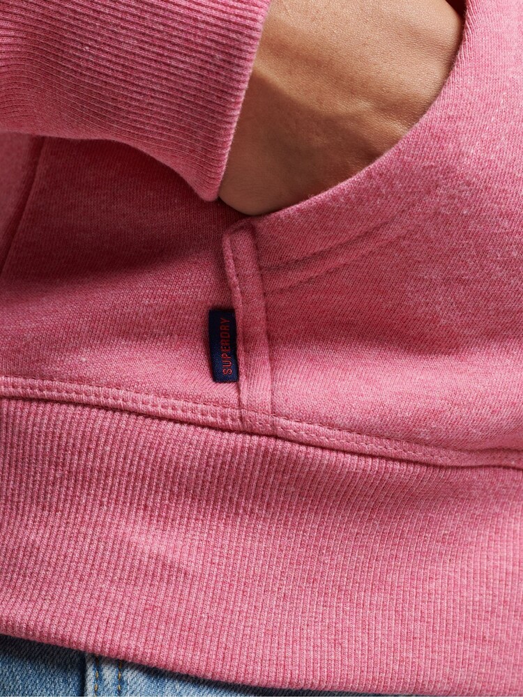 Cvet roza meliran - Superdry s kapuco, zadrgo in izvezenim vintage logotipom  - Slika 6 iz 6