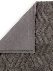 Asiatic Rugs Charcoal Grey Harrison High Low Shaggy Tufted Rug - Image 4 of 4
