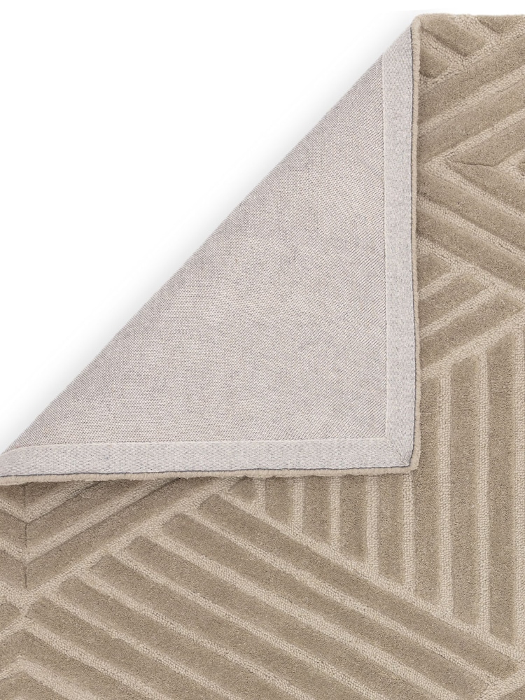 Asiatic Rugs Taupe Brown Hague Hand Woven Wool Rug - Image 4 of 4 Asiatic Rugs Taupe Brown Hague Hand Woven Wool Rug - Image 4 of 4
