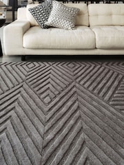 Asiatic Rugs Charcoal Grey Hague Hand Woven Wool Rug - Image 1 of 4