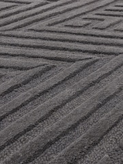 Asiatic Rugs Charcoal Grey Hague Hand Woven Wool Rug - Image 3 of 4