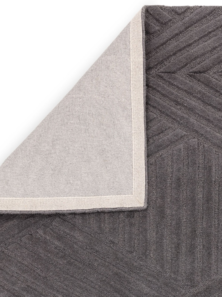 Asiatic Rugs Charcoal Grey Hague Hand Woven Wool Rug - Image 4 of 4