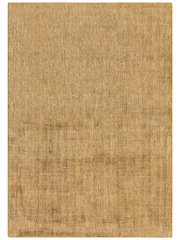 Asiatic Rugs Ochre Yellow Aston Copper Hand Loomed Viscose Rug - Image 2 of 5