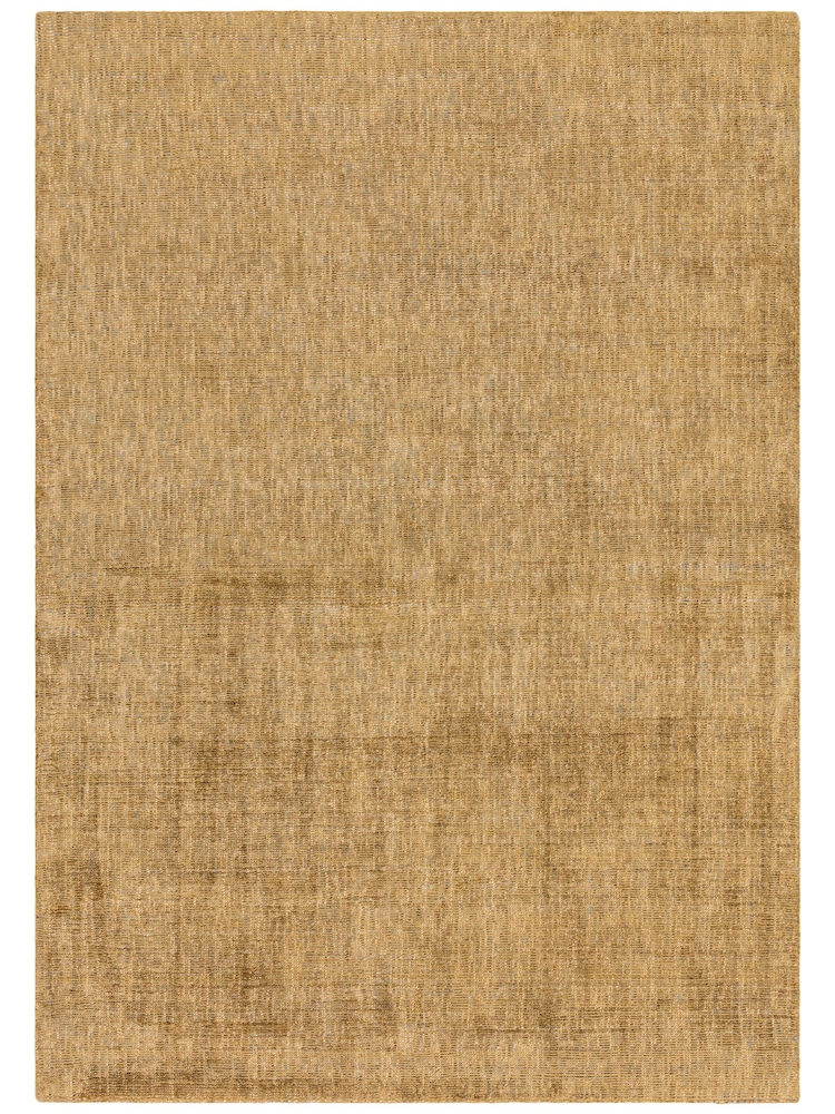 Asiatic Rugs Ochre Yellow Aston Copper Hand Loomed Viscose Rug - Image 2 of 5