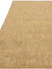 Asiatic Rugs Ochre Yellow Aston Copper Hand Loomed Viscose Rug - Image 3 of 5
