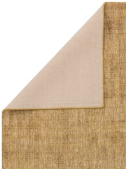 Asiatic Rugs Ochre Yellow Aston Copper Hand Loomed Viscose Rug - Image 5 of 5
