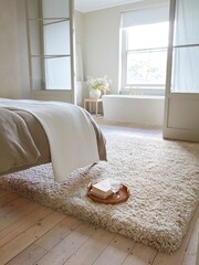 Asiatic Rugs Sand Barnaby Shaggy Rug - Image 1 of 6