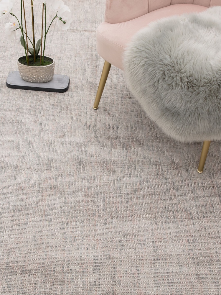Asiatic Rugs Silver Aston Copper Hand Loomed Viscose Rug - Image 1 of 6