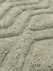 Asiatic Rugs Sage Green Harrison High Low Shaggy Tufted Rug - Image 3 of 4