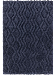 Asiatic Rugs Navy Harrison High Low Shaggy Tufted Rug - Image 2 of 4
