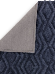 Asiatic Rugs Navy Harrison High Low Shaggy Tufted Rug - Image 4 of 4