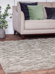 Asiatic Rugs Grey Harrison High Low Shaggy Tufted Rug - Image 1 of 2
