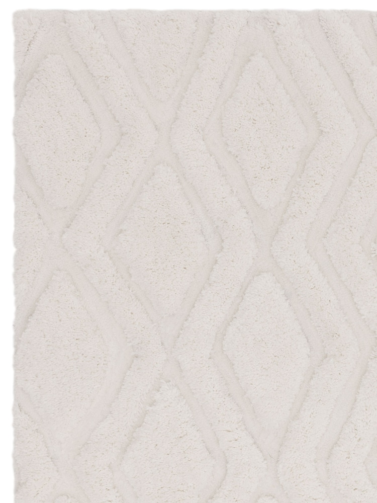 Asiatic Rugs White Harrison High Low Shaggy Tufted Rug - Image 2 of 4