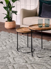 Asiatic Rugs Silver Harrison High Low Shaggy Tufted Rug - Image 1 of 4