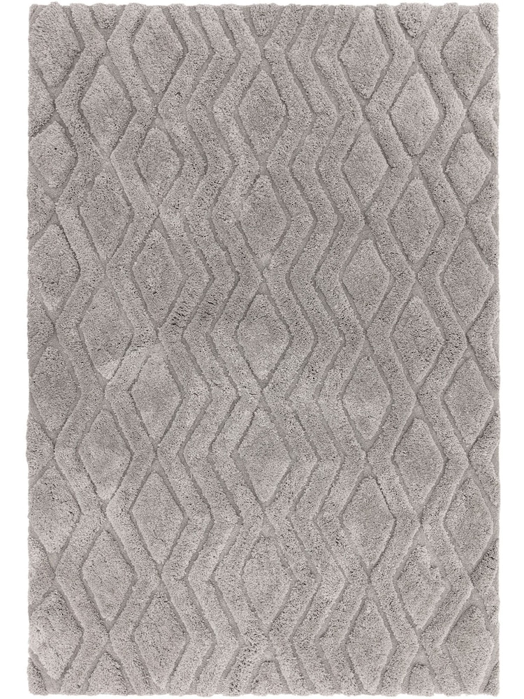 Asiatic Rugs Silver Harrison High Low Shaggy Tufted Rug - Image 2 of 4