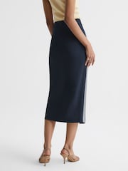 Reiss Navy Pia High Rise Midi Pencil Skirt - Image 5 of 6