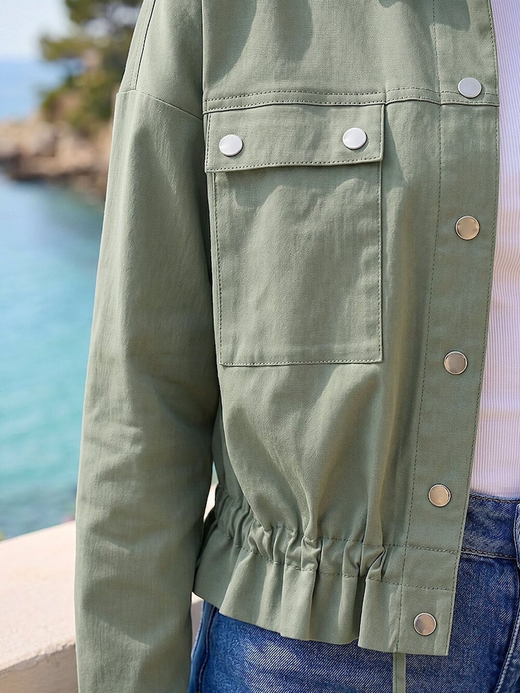 Roman Green Utility Collared Pocket Jacket - Image 4 of 4