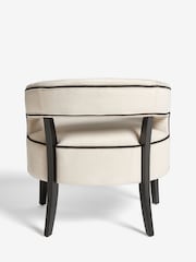 Soft Velvet Pebble Natural Remi Wood Accent Chair - Image 8 of 9