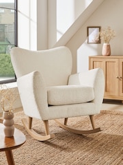 Casual Bouclé Oyster Wilson Rocking Chair - Image 1 of 9