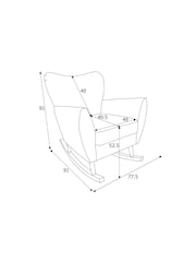 Casual Bouclé Oyster Wilson Rocking Chair - Image 4 of 9