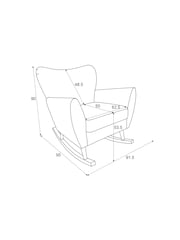 Oyster Snuggle Seat Wilson Rocking Chair - Image 4 of 9