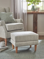 Chunky Weave Dove Grey Sherlock Storage Footstool - Image 1 of 9