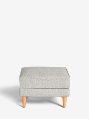 Chunky Weave Dove Grey Sherlock Storage Footstool - Image 3 of 9