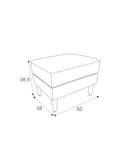 Chunky Weave Dove Grey Sherlock Storage Footstool - Image 5 of 9