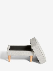 Chunky Weave Dove Grey Sherlock Storage Footstool - Image 6 of 9