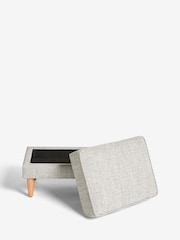 Chunky Weave Dove Grey Sherlock Storage Footstool - Image 7 of 9