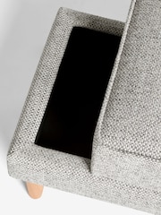 Chunky Weave Dove Grey Sherlock Storage Footstool - Image 8 of 9