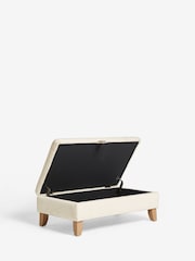 Casual Bouclé Oyster Natural Albury Medium Footstool - Image 6 of 8
