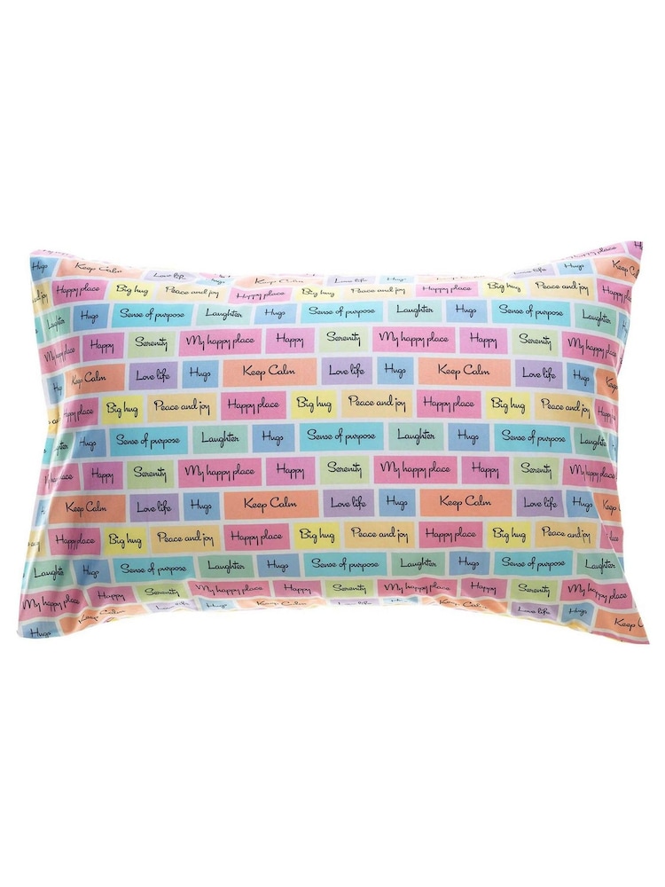 Rachel Riley White Motivational 100% Cotton Duvet Cover and Pillowcase Set - Image 2 of 3