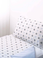 Rachel Riley White My Little Prince Cot Bed 100% Cotton Duvet Cover and Pillowcase Set - Image 1 of 3