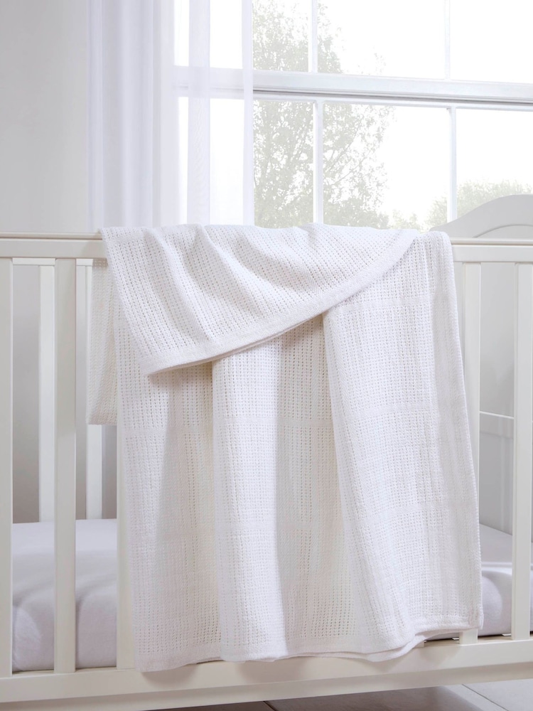 Martex Baby Cellular 100% Cotton Blanket - Image 1 of 3