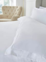 Liddell White 400 Thread Count Egyptian Cotton Duvet Cover and Pillowcase Set - Image 3 of 3