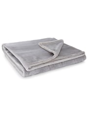 Martex Blankets Grey Sheared Mink 100% Cotton Blanket - Image 2 of 3