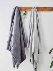 Martex Blankets Grey Sheared Mink 100% Cotton Blanket - Image 3 of 3