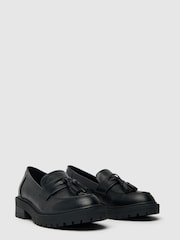 Schuh Lexi Chunky Tassel Black Loafers - Image 2 of 4