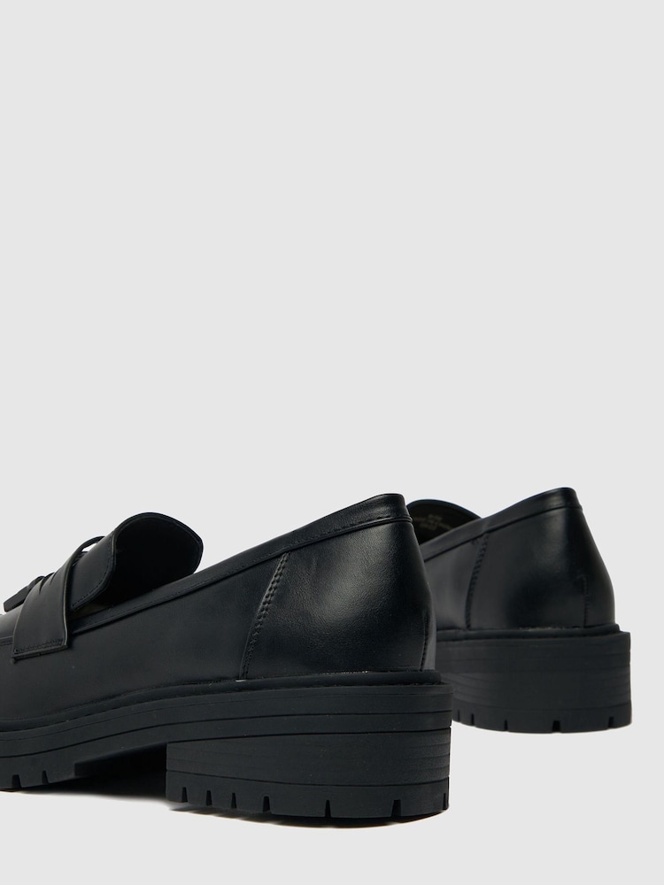 Schuh Lexi Chunky Tassel Black Loafers - Image 4 of 4