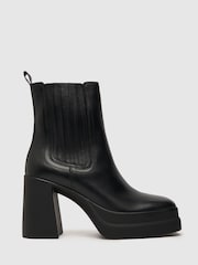 Schuh Bonnie Double Platform Chelsea Black Boots - Image 1 of 4